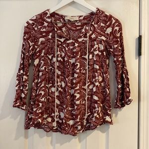 LOFT tunic with bell sleeves